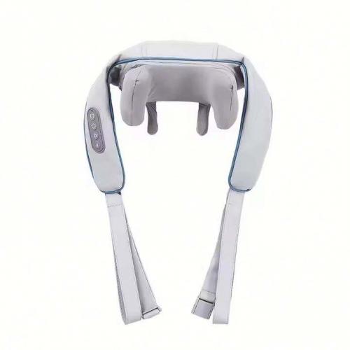Wholesale 7.4V Leather Electric Shoulders and Neck Massager with Heat and Wireless Remote Control Portable Massage